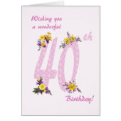 40歳の誕生日の花の数数 (正面)