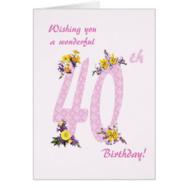 40歳の誕生日の花の数数