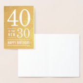 40歳の誕生日は新しい30歳だ 箔カード (ディスプレー)