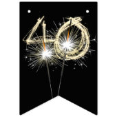 40歳の誕生日または記念日パーティー バンティングフラッグ (第2の旗)