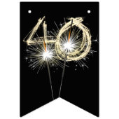 40歳の誕生日または記念日パーティー バンティングフラッグ (第3の旗)