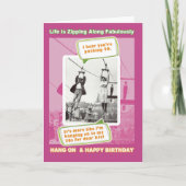 40歳の誕生日までジッピング カード (正面)