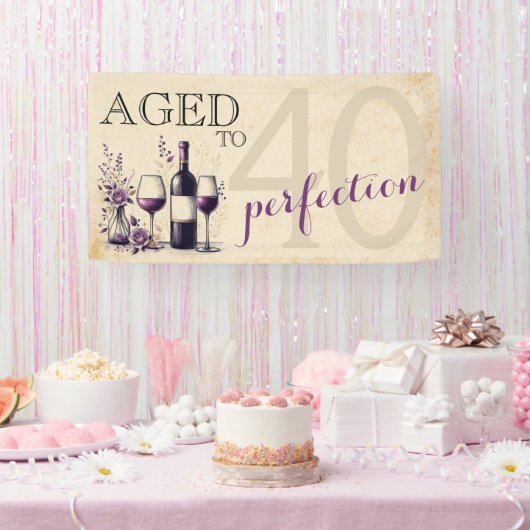 40歳の誕生日まで 横断幕 (パーティー)