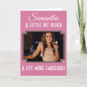 40歳の誕生日もっと素晴らしいピンクの写真 カード (正面)