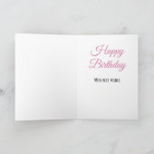 40歳の誕生日もっと素晴らしいピンクの写真 カード (内部)