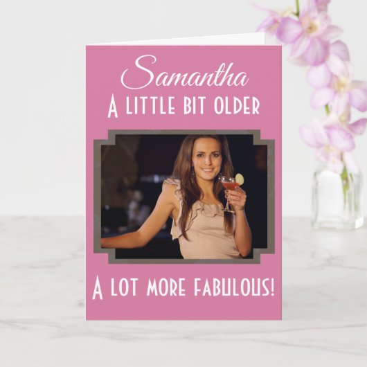 40歳の誕生日もっと素晴らしいピンクの写真 カード (蘭)