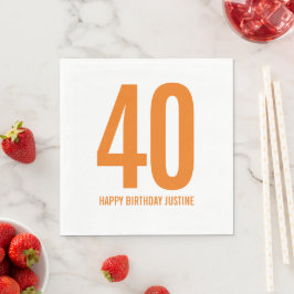 40歳の誕生日をお祝いするオリジナルナプキン スタンダードランチョンナプキン