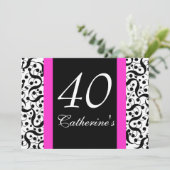 40歳の誕生日をエレガントに どんな年齢も美しくお祝いしよう 招待状 (スタンド正面)