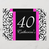 40歳の誕生日をエレガントに どんな年齢も美しくお祝いしよう 招待状 (正面/裏面)