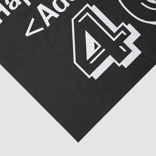 40歳の誕生日をテーマにした名前をカスタムするティッシュペーパー 薄葉紙 (詳細)