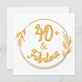 40歳の誕生日を夢見て！ 招待状 (正面/裏面)