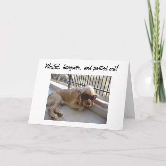 40歳の誕生日を無駄にし、20歳を過ごす カード (正面)