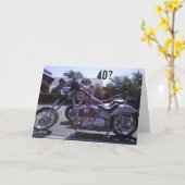 40歳の誕生日を迎えた乗り物 カード (黄色い花)