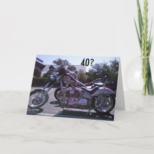 40歳の誕生日を迎えた乗り物 カード (正面)