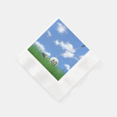 40歳の誕生日を迎えるゴルフボールとクラブ 縁ありカクテルナプキン (角)