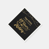 40歳の誕生日を迎えるハッピーバースデー スタンダードカクテルナプキン (角)