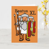 40歳の誕生日を迎えるローマ人の挨拶状 カード (黄色い花)