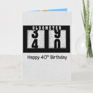 40歳の誕生日を迎える黒い走行距離 カード