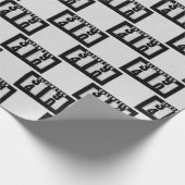 40歳の誕生日を迎える黒い走行距離 ラッピングペーパー (角)