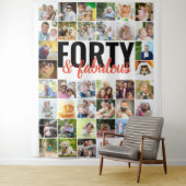 40歳の誕生日を飾る40枚の写真コラージュ タペストリー (インサイチュ)