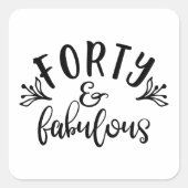 40歳の誕生日アイデア 40歳でも素敵に スクエアシール (正面)