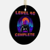 40歳の誕生日アイディアレベル40完全ゲーマー セラミックオーナメント (右)