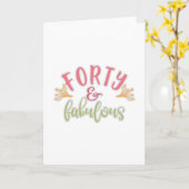 40歳の誕生日アイディア40歳と素晴らしい カード (黄色い花)