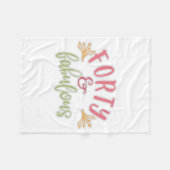 40歳の誕生日アイディア40歳と素晴らしい フリースブランケット (正面(横))