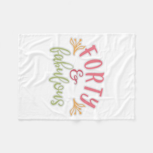 40歳の誕生日アイディア40歳と素晴らしい フリースブランケット (正面(横))