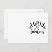 40歳の誕生日アイディア40歳と素晴らしい ポストカード (正面/裏面)