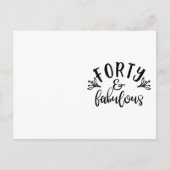40歳の誕生日アイディア40歳と素晴らしい ポストカード (正面)