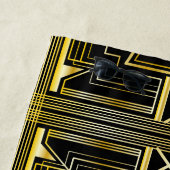 40歳の誕生日アールデコ金ゴールドブラック·ギャツビ素晴らしー ビーチタオル (インサイチュ)