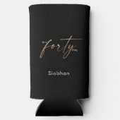 40歳の誕生日エレガントスタイリッシュ スリム缶クーラー (裏面)