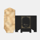 40歳の誕生日エレガント黒金ゴールド枠 フェイバーボックス (折り畳みなし)