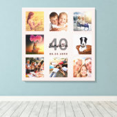 40歳の誕生日カスタムフォトバラ金ゴールド名 キャンバスプリント (インサイチュ (ウッドフロア))