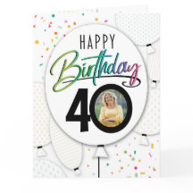 40歳の誕生日カスタムフォトバルーン