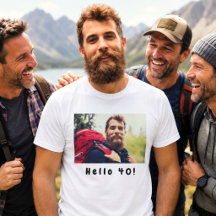 40歳の誕生日カスタムフォト ハロー40 男性用