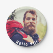 40歳の誕生日カスタム写真こんにちは40人 ペーパープレート (正面)