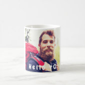 40歳の誕生日カスタム写真こんにちは40男の男 コーヒーマグカップ (中央)