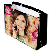 40歳の誕生日カスタム写真こんにちは40 ラージペーパーバッグ (裏面アングル)