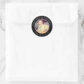 40歳の誕生日カスタム写真シール ラウンドシール (バッグ)