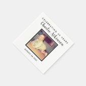 40歳の誕生日カスタム写真ナプキン スタンダードカクテルナプキン (角)