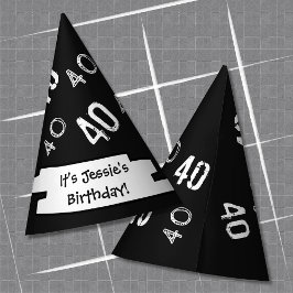 40歳の誕生日カスタム紙パーティー帽子 パーティーハット