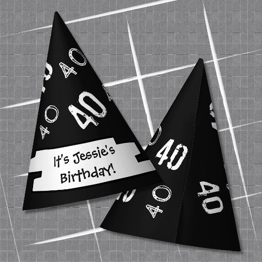 40歳の誕生日カスタム紙パーティー帽子 パーティーハット