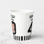 40歳の誕生日カスタム2枚の白黒 紙コップ (右)