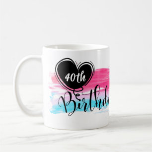 40歳の誕生日カップ/マグ コーヒーマグカップ