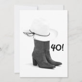 40歳の誕生日カントリーウェスタン招待状 招待状 (正面)