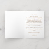 40歳の誕生日カードハッピー四十歳金ゴールド 箔グリーティングカード (内側レイダウン)