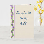 40歳の誕生日カード カード (黄色い花)