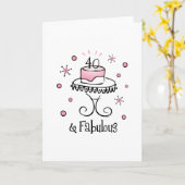 40歳の誕生日カード カード (黄色い花)